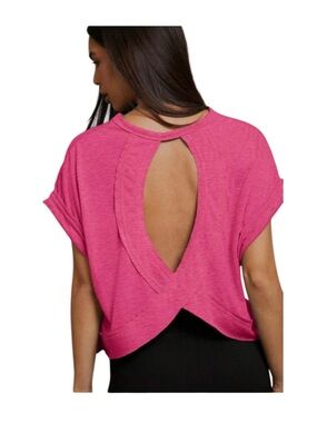 Essence Women’s Solid Colour Keyhole Cut-out Back in Hot Pink